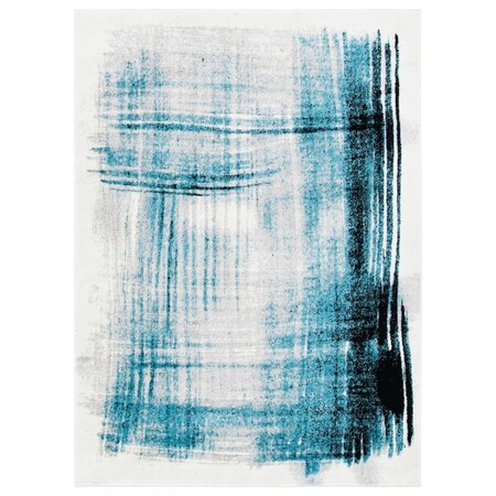 Safavieh 3 x 5 ft. Skyler Power Loomed Rectangle Area Rug Ivory & Teal SKY152K-3